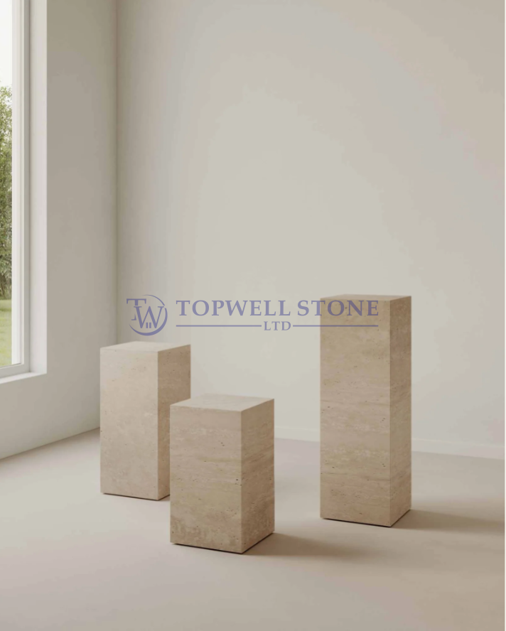 Plinth Small Cream Travertine