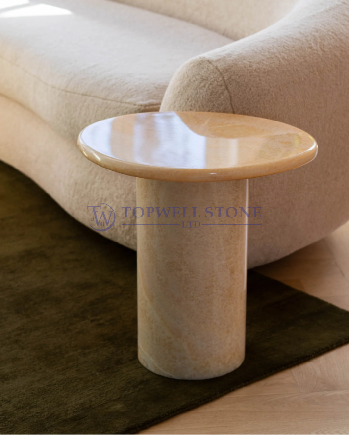 Wabi Side Table Caramel Onyx